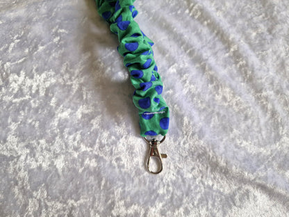Blue and Green Polka Dot Lanyard