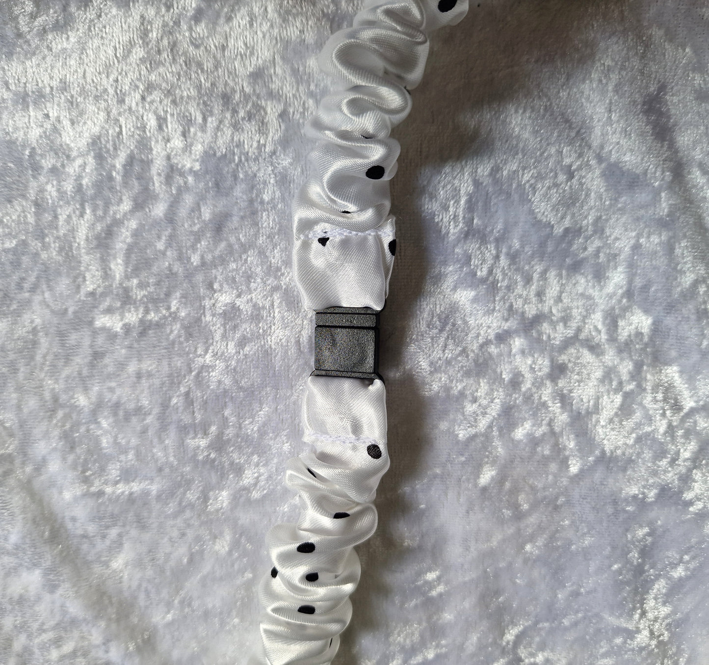 Black and White Polka Dot Lanyard