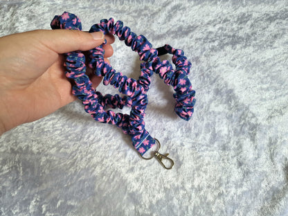 Purple Floral Scrunchie Lanyard