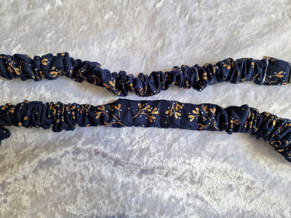 Navy Gold Leaf Lanyard