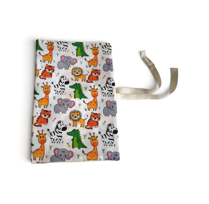 Jungle Animal Nappy and Wipe Pouch