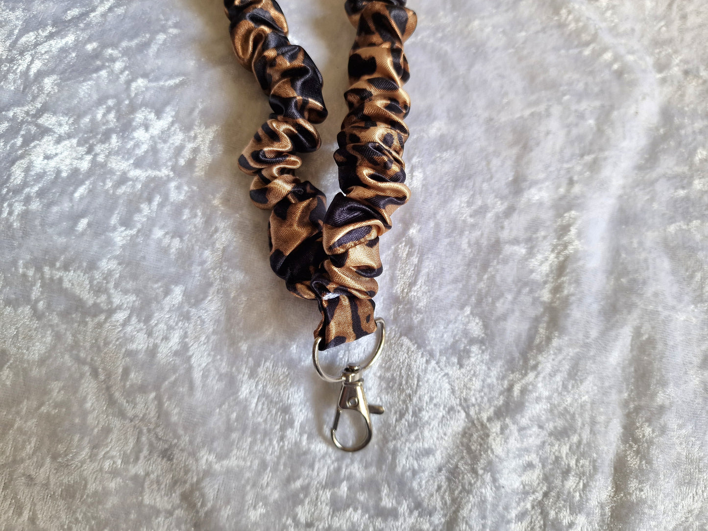 Satin Leopard Lanyard