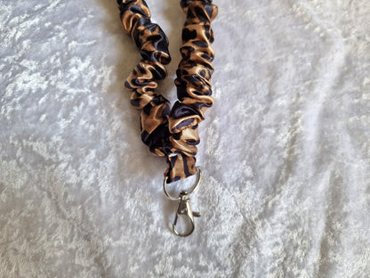 Satin Leopard Lanyard