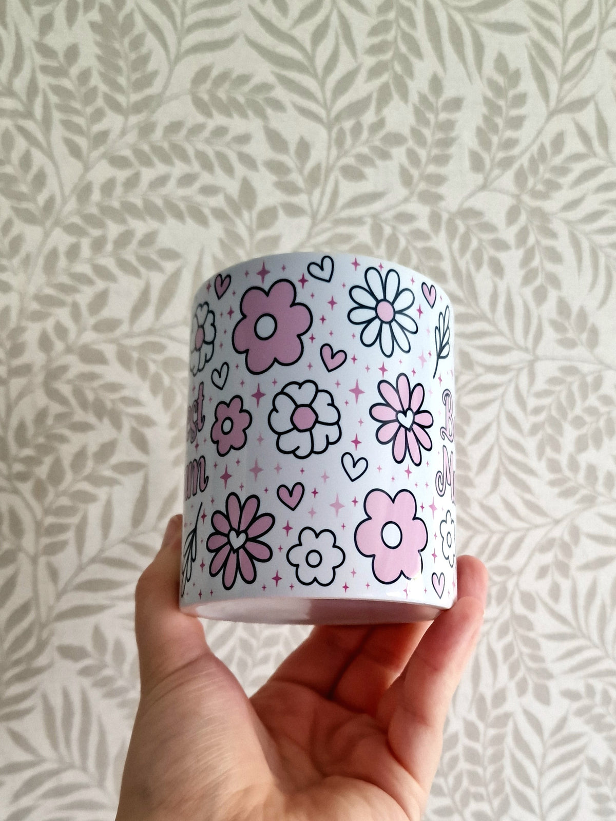 Best Mum Floral 11oz Mug – Pink Mum Gift, Tea & Coffee Cup