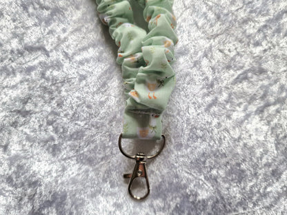Green Duck Scrunchie Lanyard with Breakaway Clasp – Handmade UK