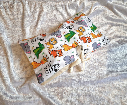 Jungle Animal Nappy and Wipe Pouch