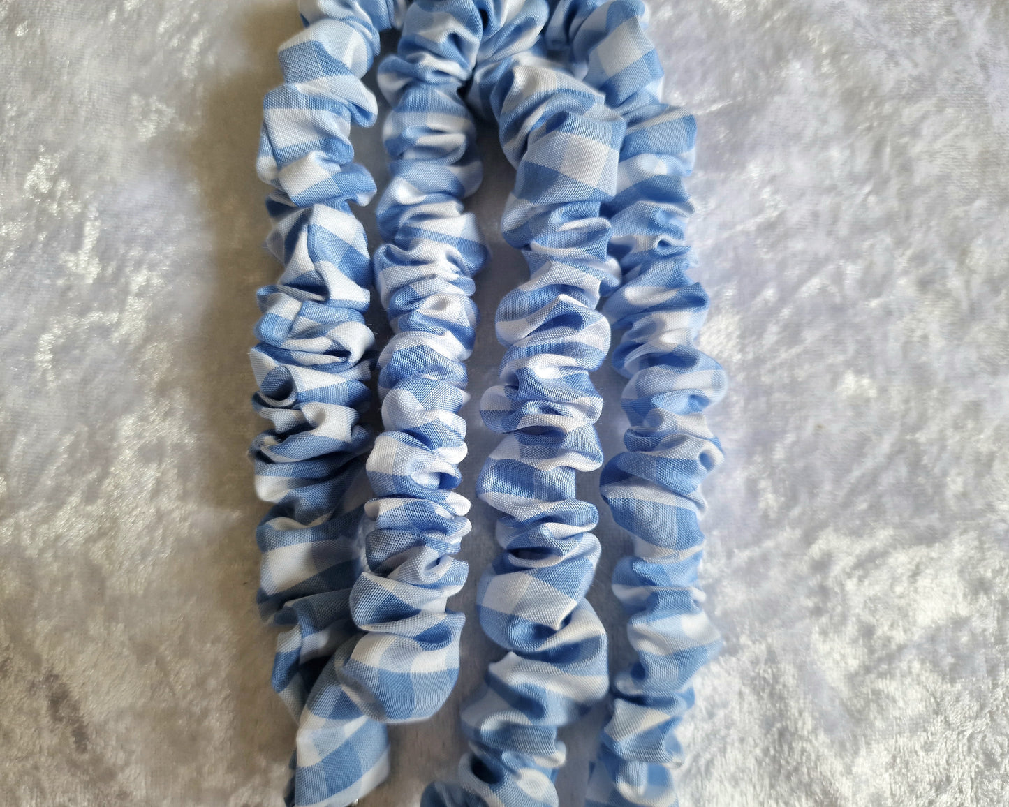 Blue Gingham Lanyard