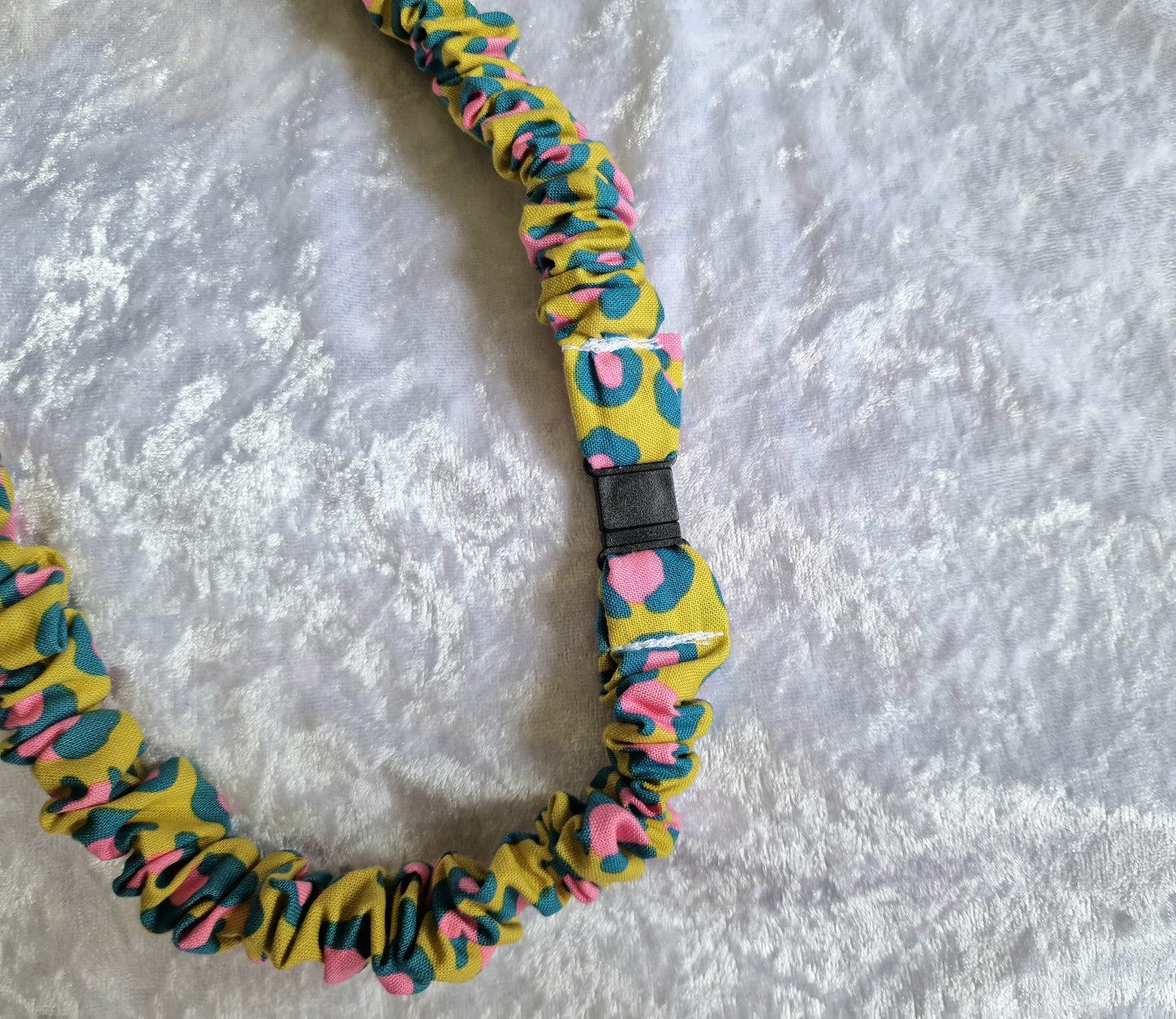 Pink and Teal Leopard Lanyard