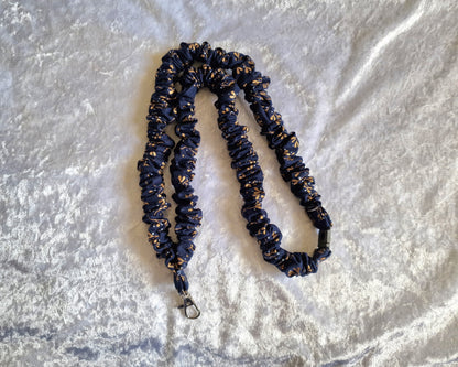 Navy Gold Leaf Lanyard