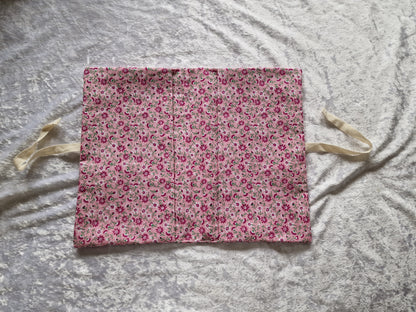 Pink Floral Nappy and Wipe Pouch