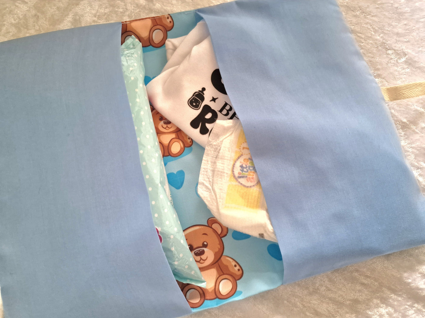 Bear Nappy and Wipe Pouch