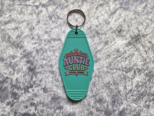 Favourite Auntie Club Motel Keychain