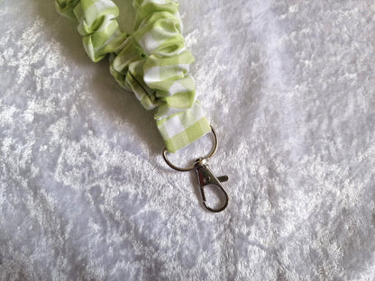 Green Gingham Lanyard