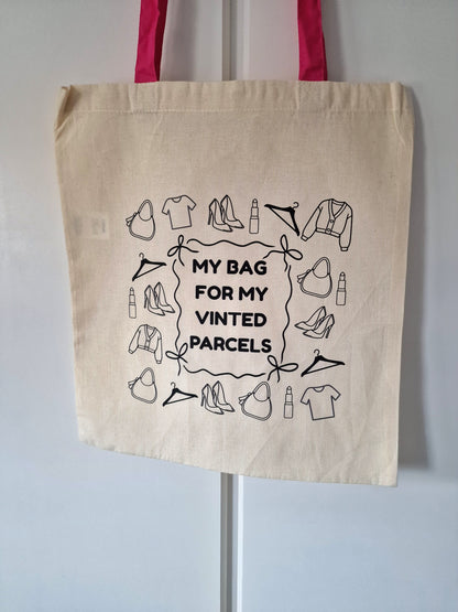 My Bag for My Vinted Parcels Cotton Tote Bag – Reusable Shopping Bag