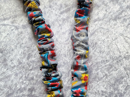 Floral Skeleton Scrunchie Lanyard with Breakaway Clasp – Handmade UK