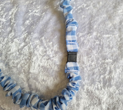 Blue Gingham Lanyard