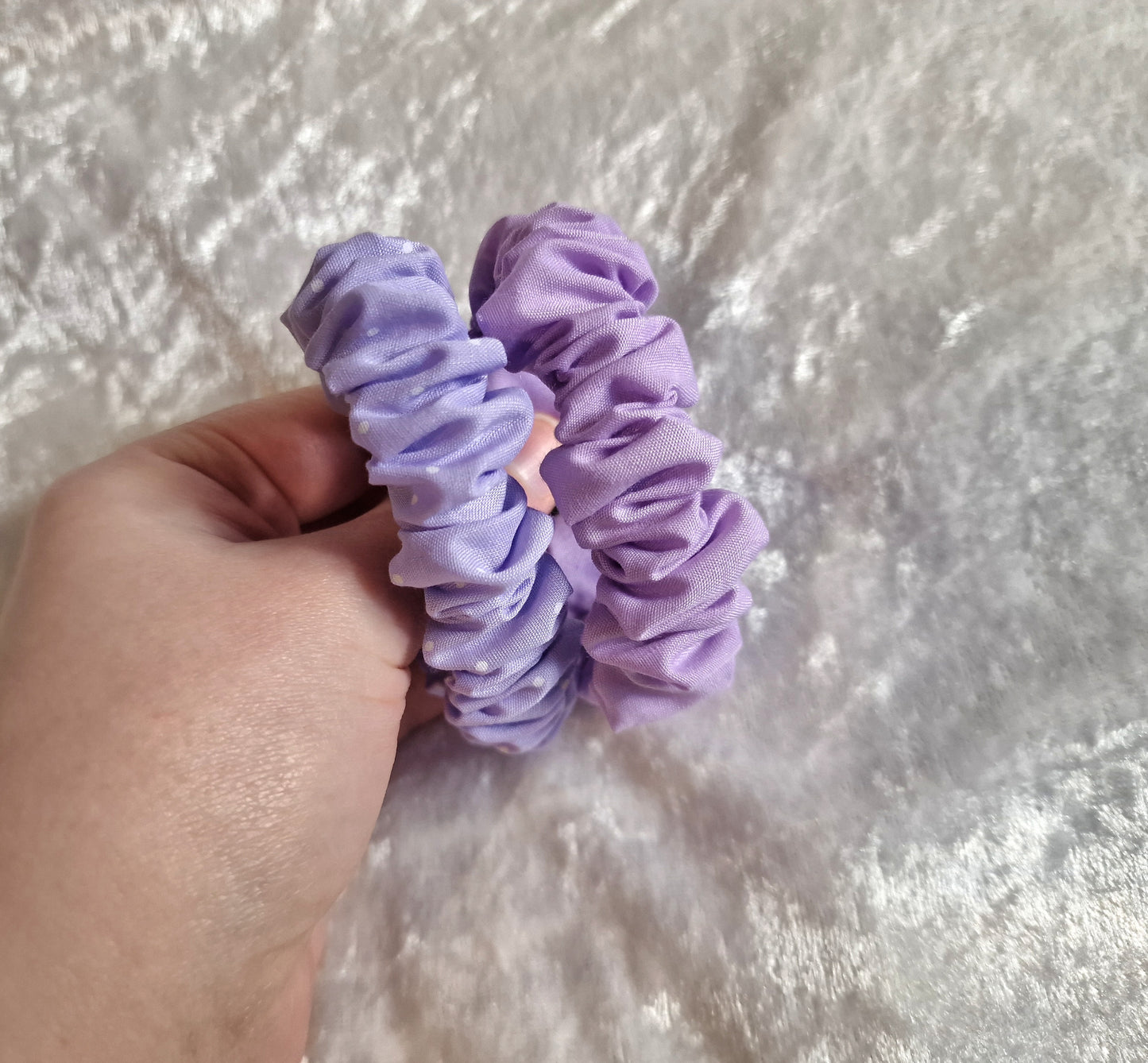 Lilac Polka Dot Breastfeeding Clips