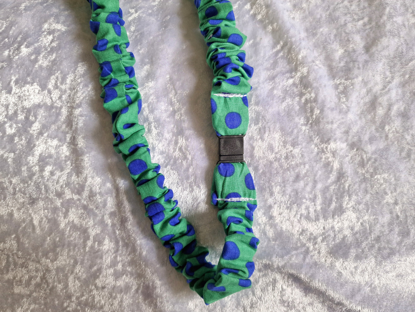 Blue and Green Polka Dot Lanyard