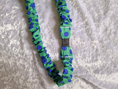 Blue and Green Polka Dot Lanyard