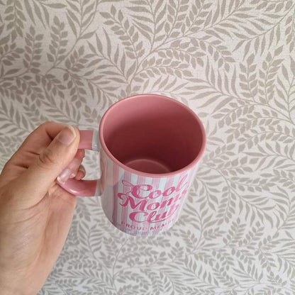 Mum Mug 11oz – Cool Moms Club Pink Ceramic Coffee Cup Gift