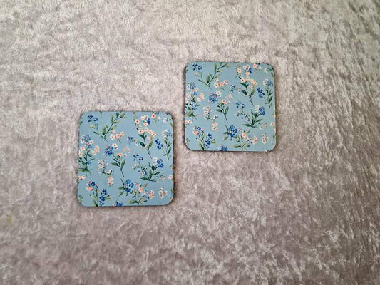Blue Floral Coaster – Handmade Mug Coaster